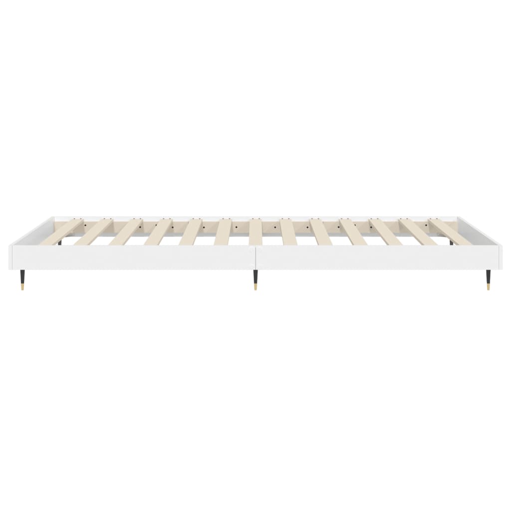 vidaXL Bed Frame without Mattress White 90x190 cm Single Engineered Wood