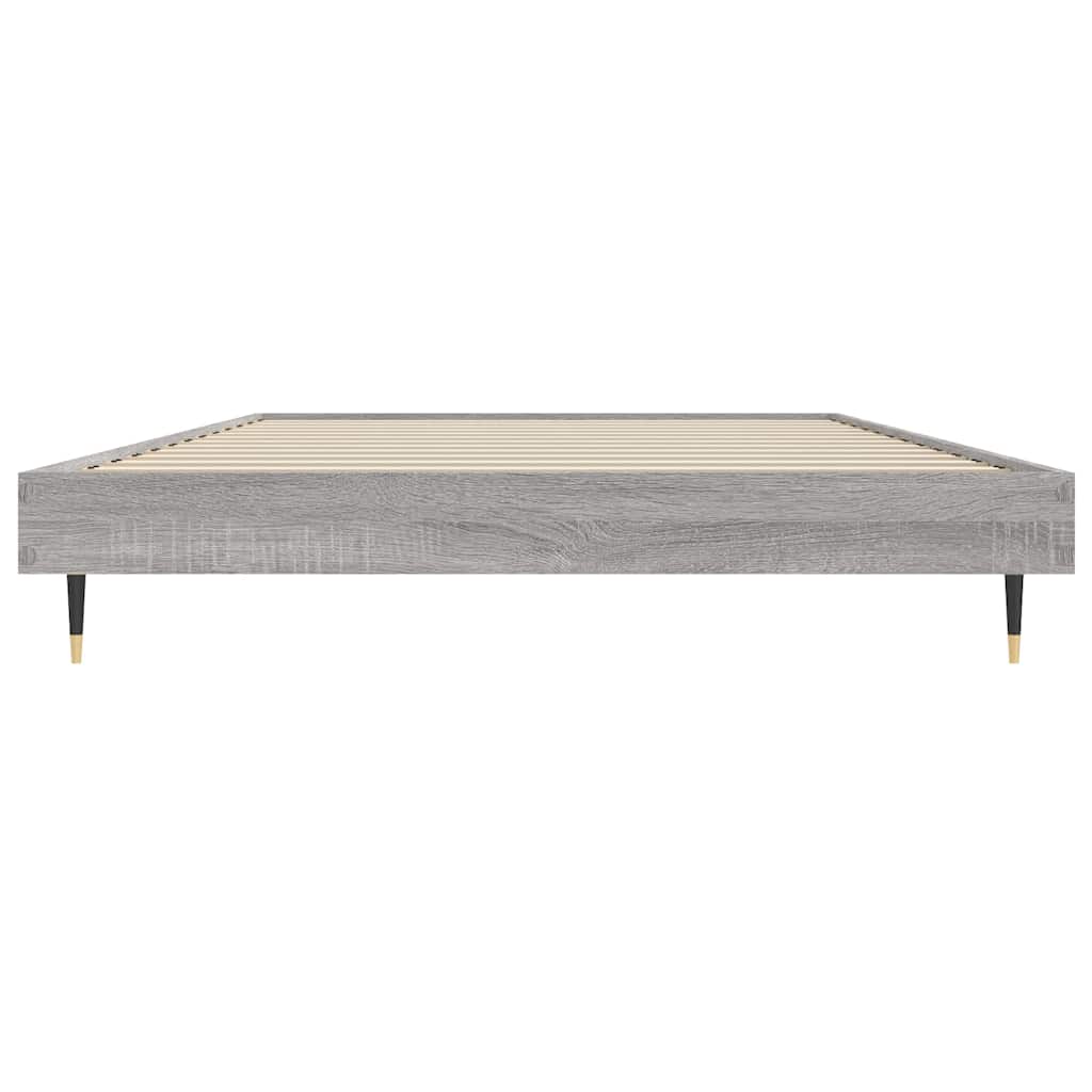 Bed Frame without Mattress Grey Sonoma 90x190 cm Single Engineered Wood