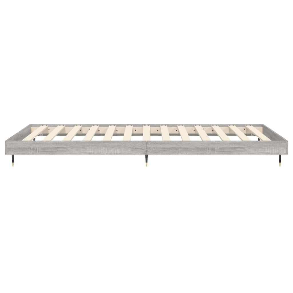 Bed Frame without Mattress Grey Sonoma 90x190 cm Single Engineered Wood