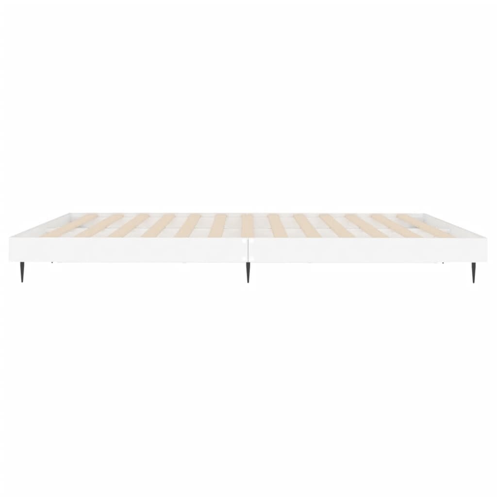 Bed Frame without Mattress White 200x200 cm Engineered Wood
