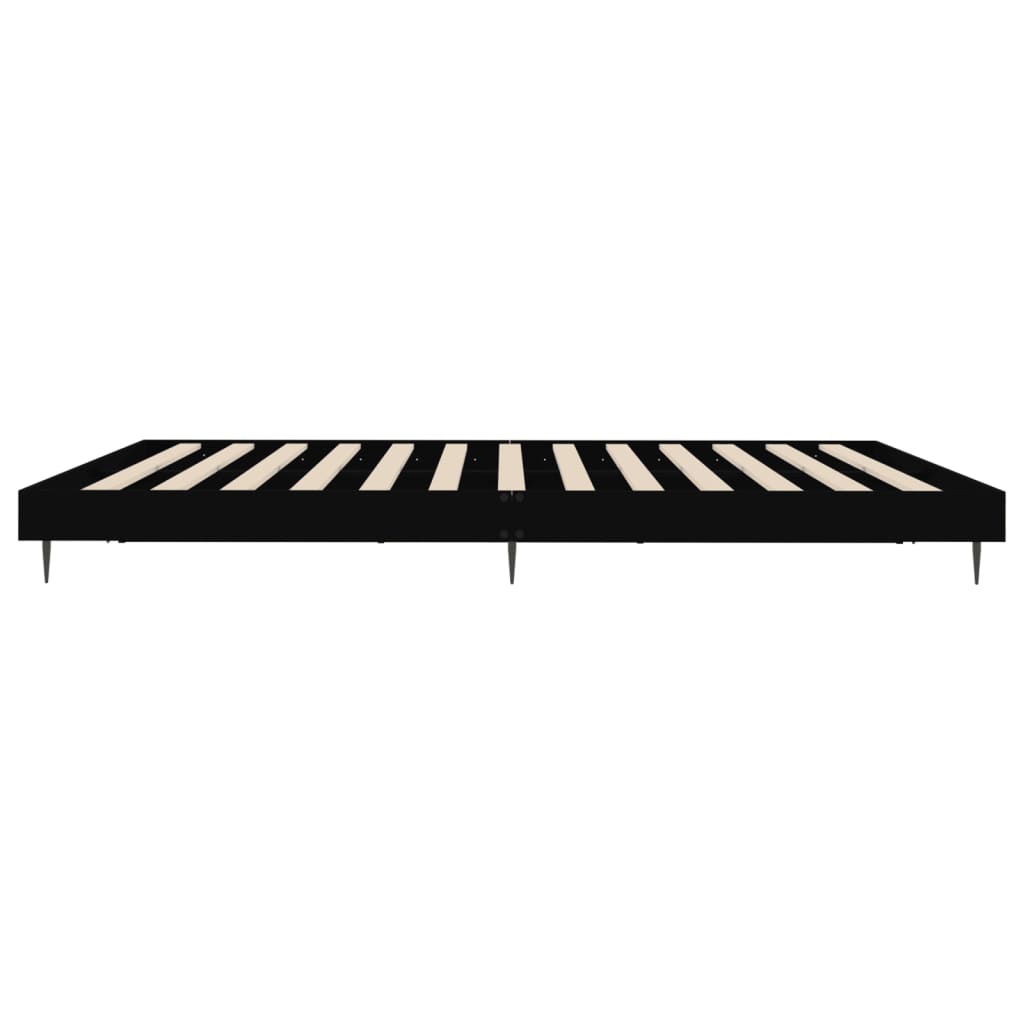 vidaXL Bed Frame without Mattress Black 200x200 cm Engineered Wood