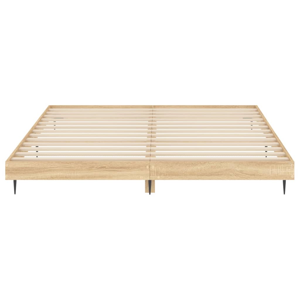 Bedframe Sonoma Eiken 200x200 cm Engineered Wood