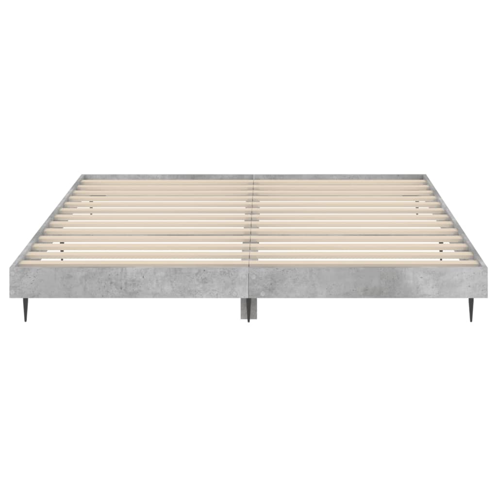 Bed Frame without Mattress Concrete Grey 200x200 cm