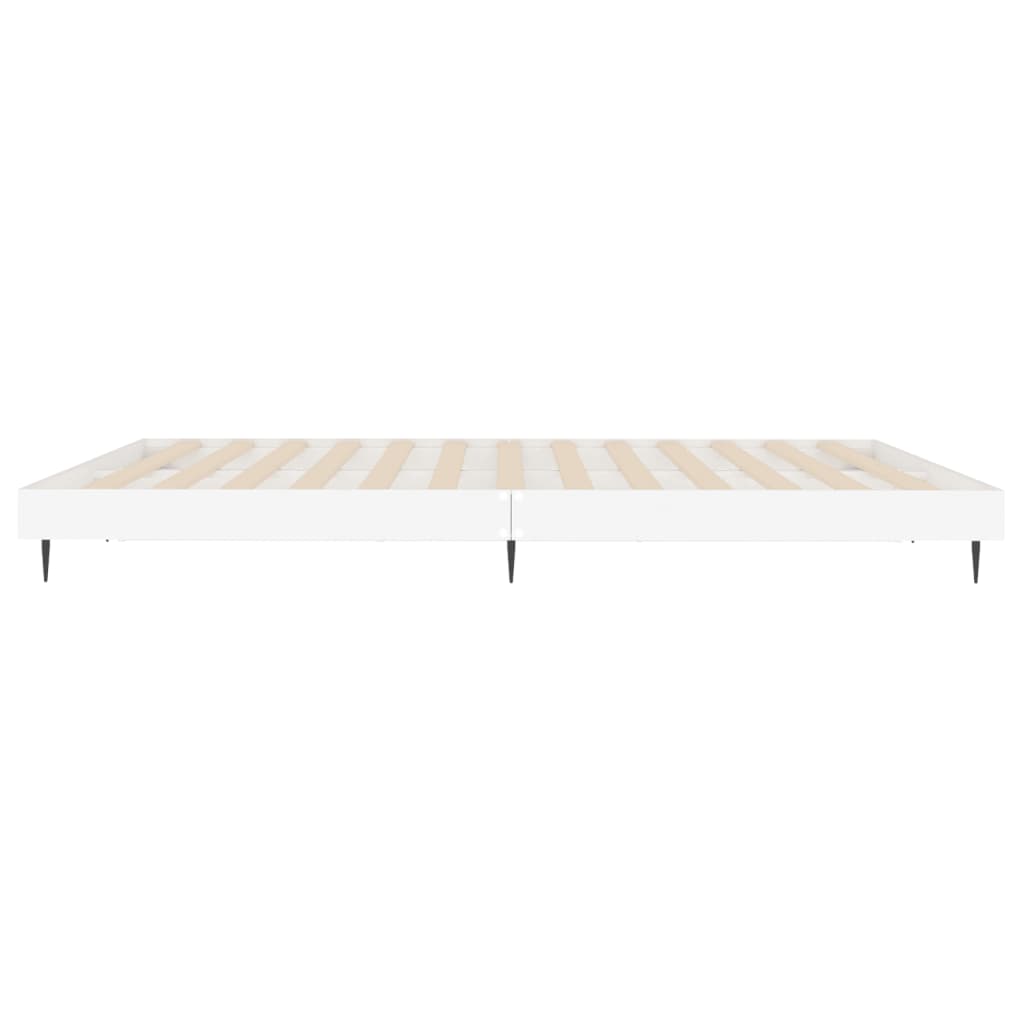 vidaXL Bed Frame without Mattress White 140x200 cm Engineered Wood