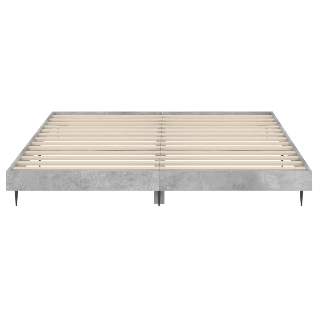 Bedframe betongrijs 140x200 cm Engineered Wood