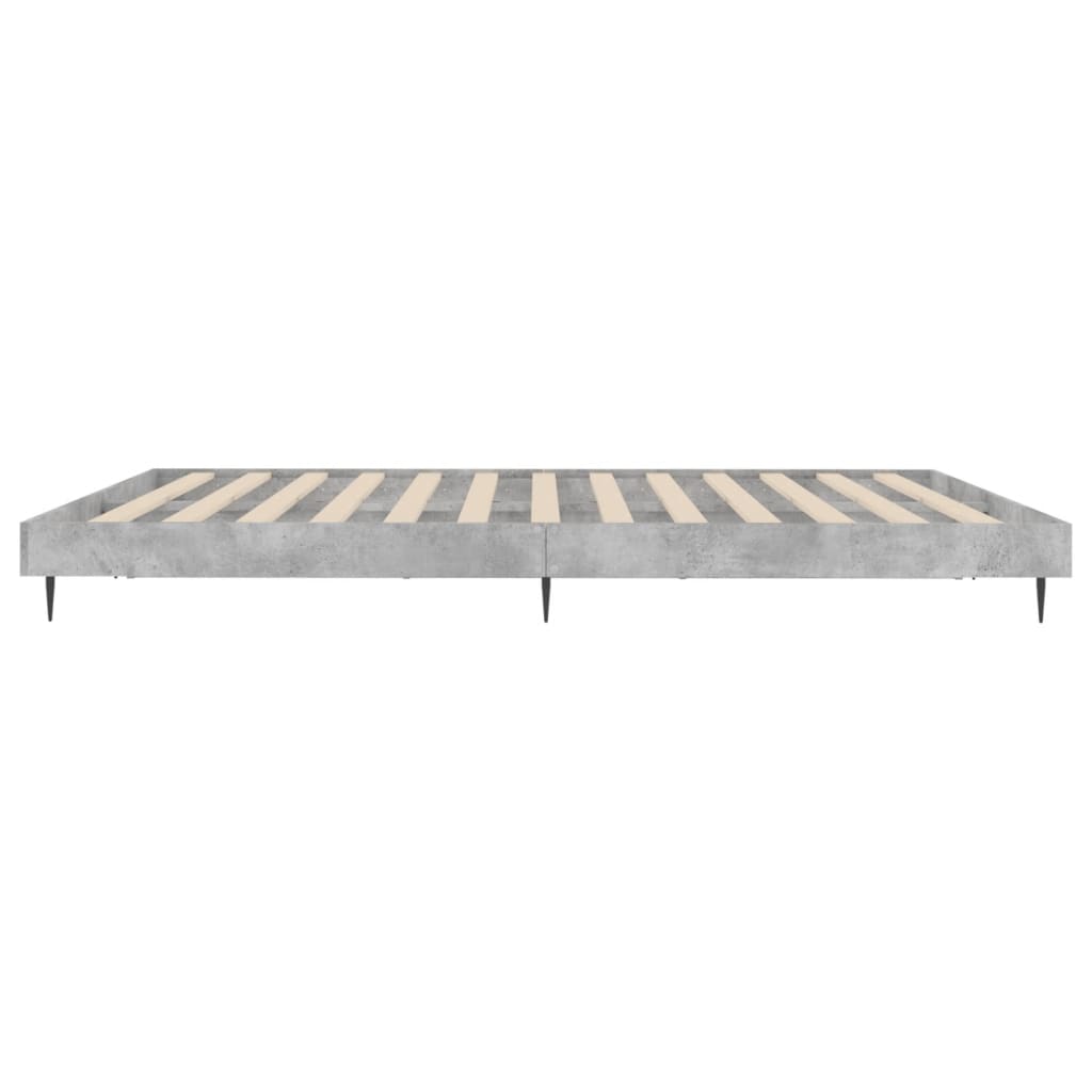 vidaXL Bed Frame without Mattress Concrete Grey 140x200 cm