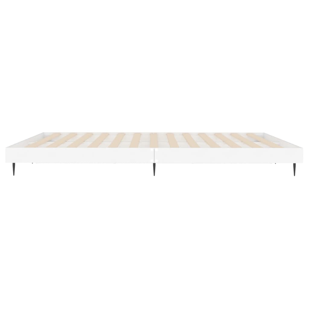 vidaXL Bed Frame without Mattress White 120x200 cm Engineered Wood