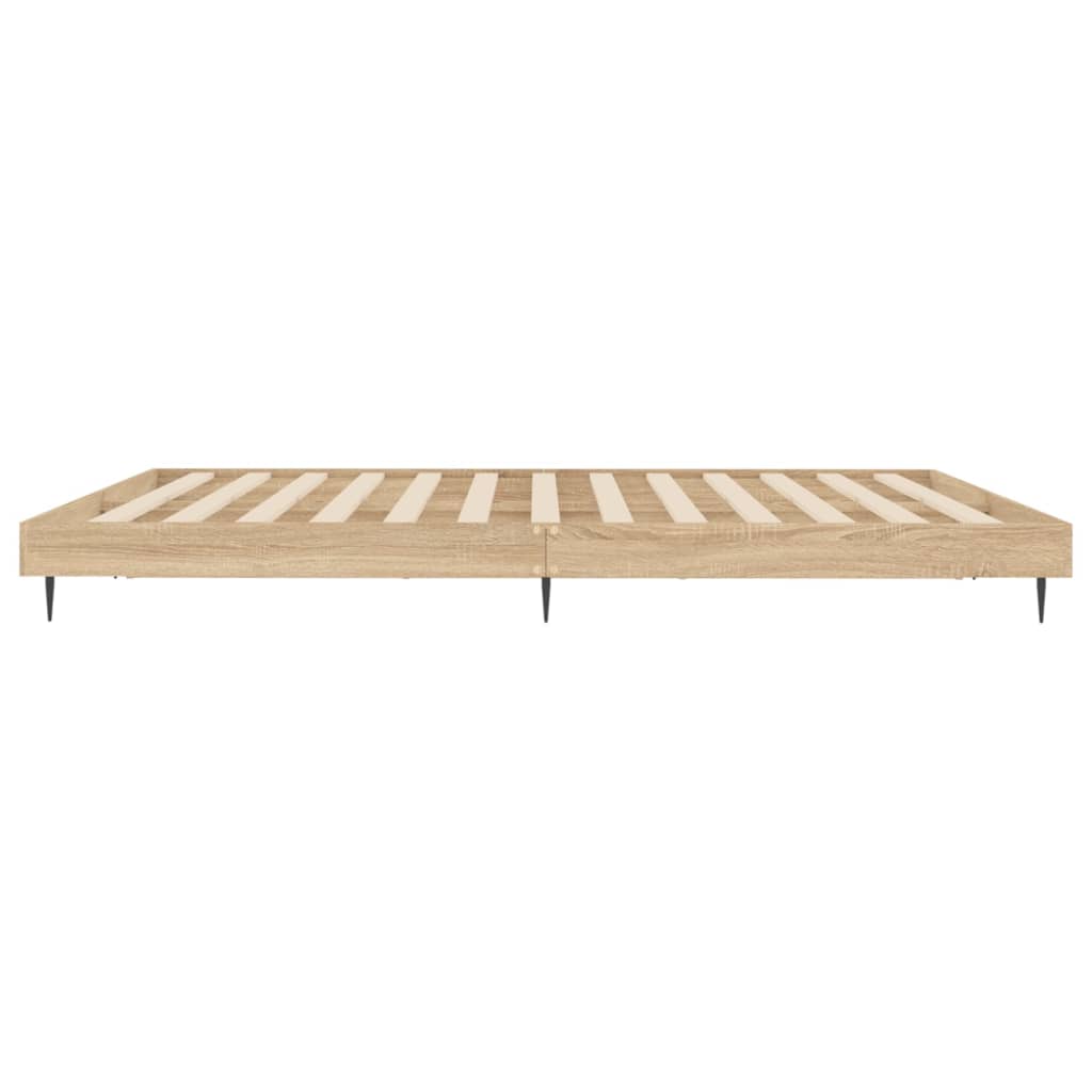 Bed Frame without Mattress Sonoma Oak 120x200 cm Engineered Wood