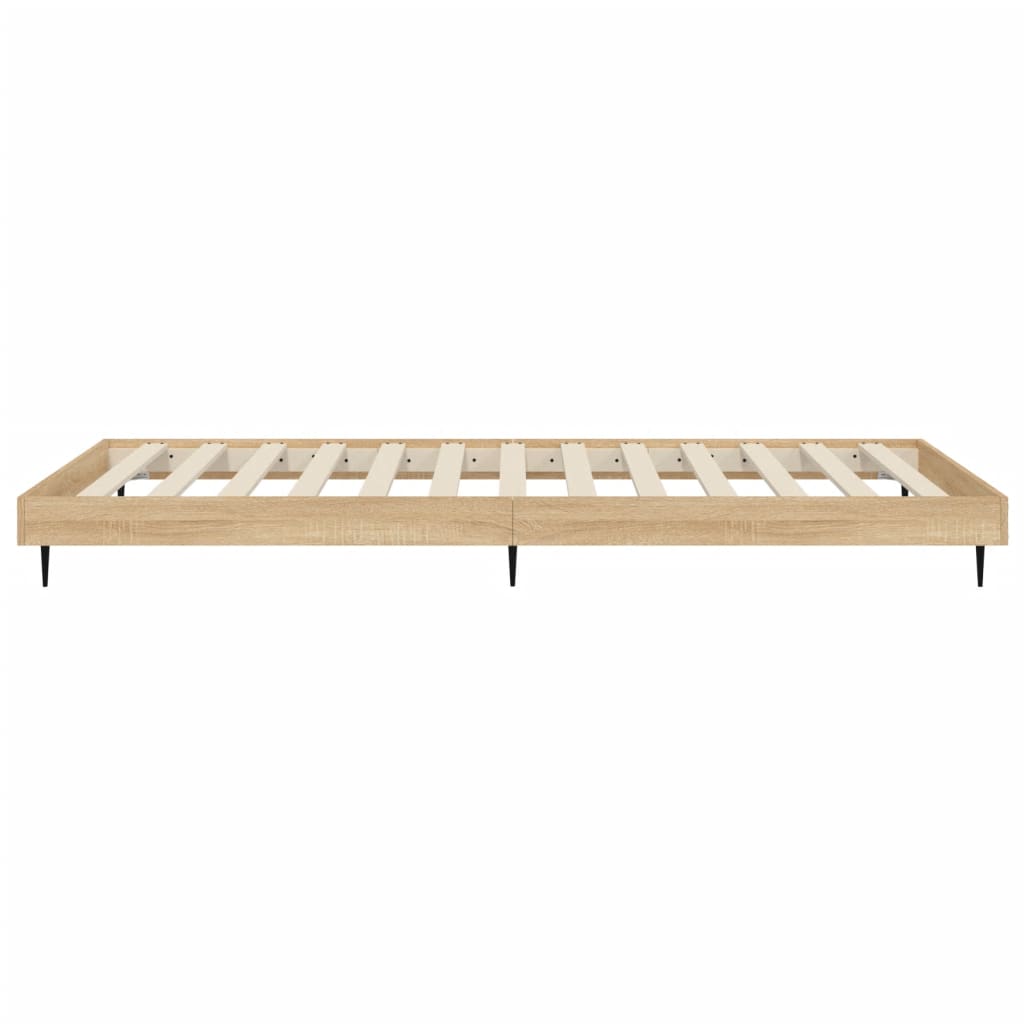 Bed Frame without Mattress Sonoma Oak 100x200 cm Engineered Wood