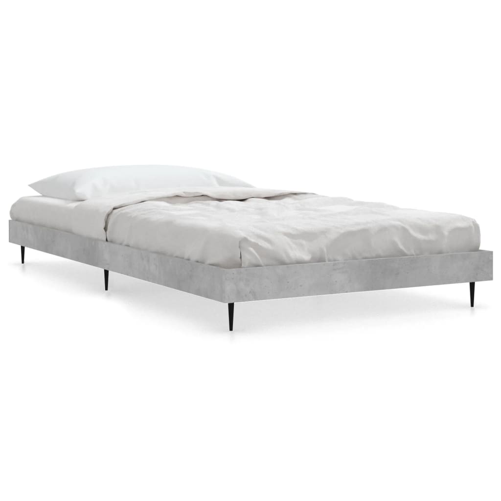 Bed Frame without Mattress Concrete Grey 100x200 cm