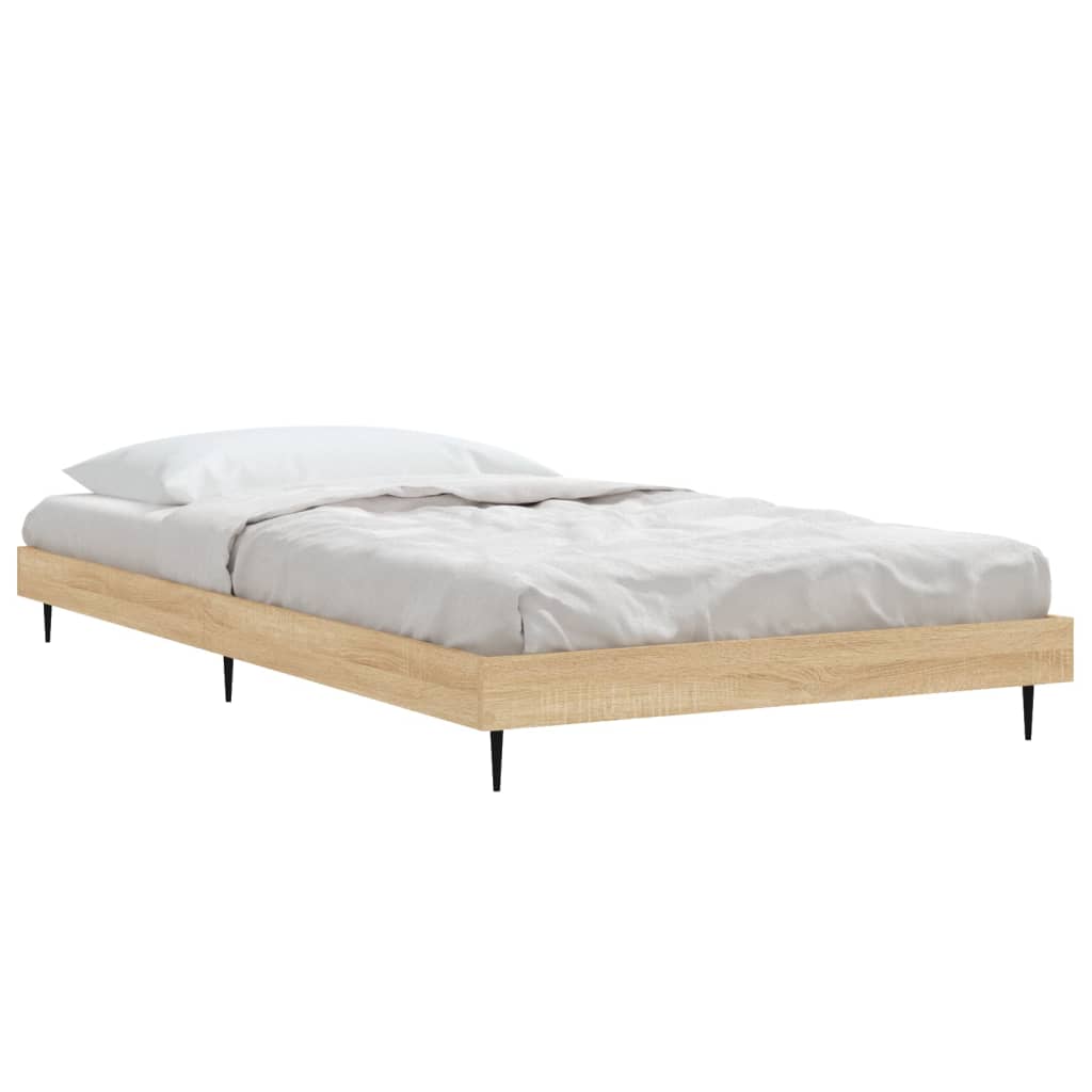 vidaXL Bed Frame without Mattress Sonoma Oak 90x200 cm Engineered Wood