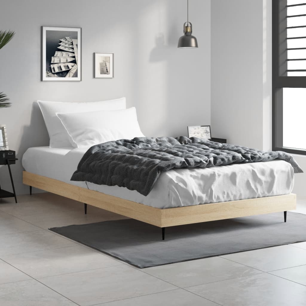 Bedframe Sonoma Eiken 90x200 cm Engineered Wood