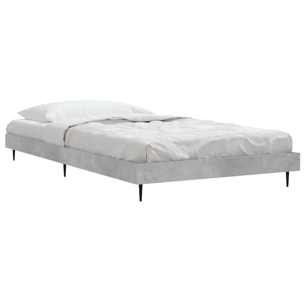 vidaXL Bed Frame without Mattress Concrete Grey 90x200 cm