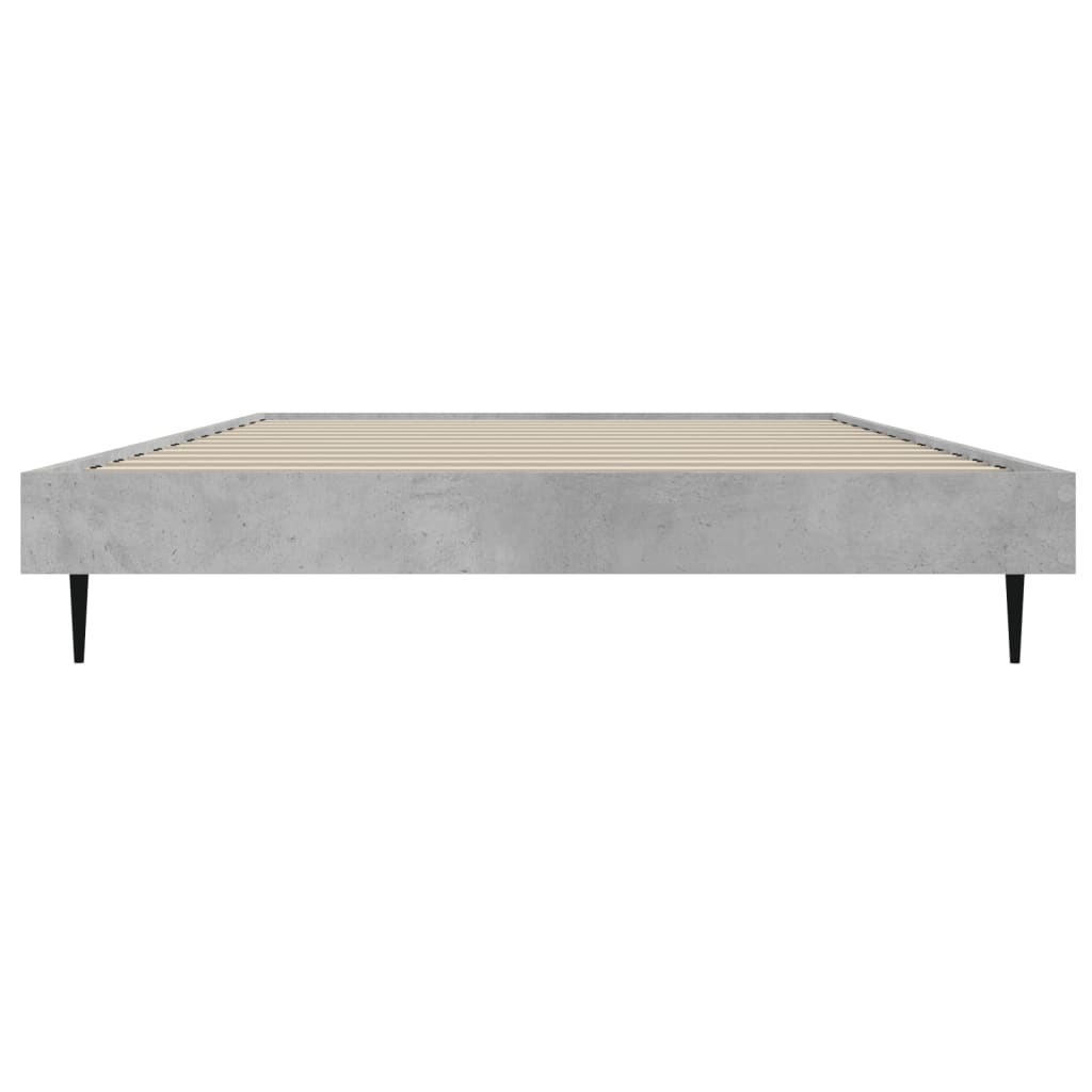 vidaXL Bed Frame without Mattress Concrete Grey 90x200 cm