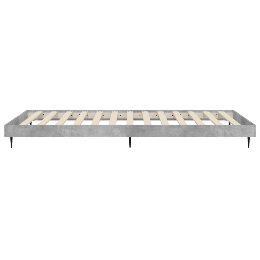 vidaXL Bed Frame without Mattress Concrete Grey 90x200 cm