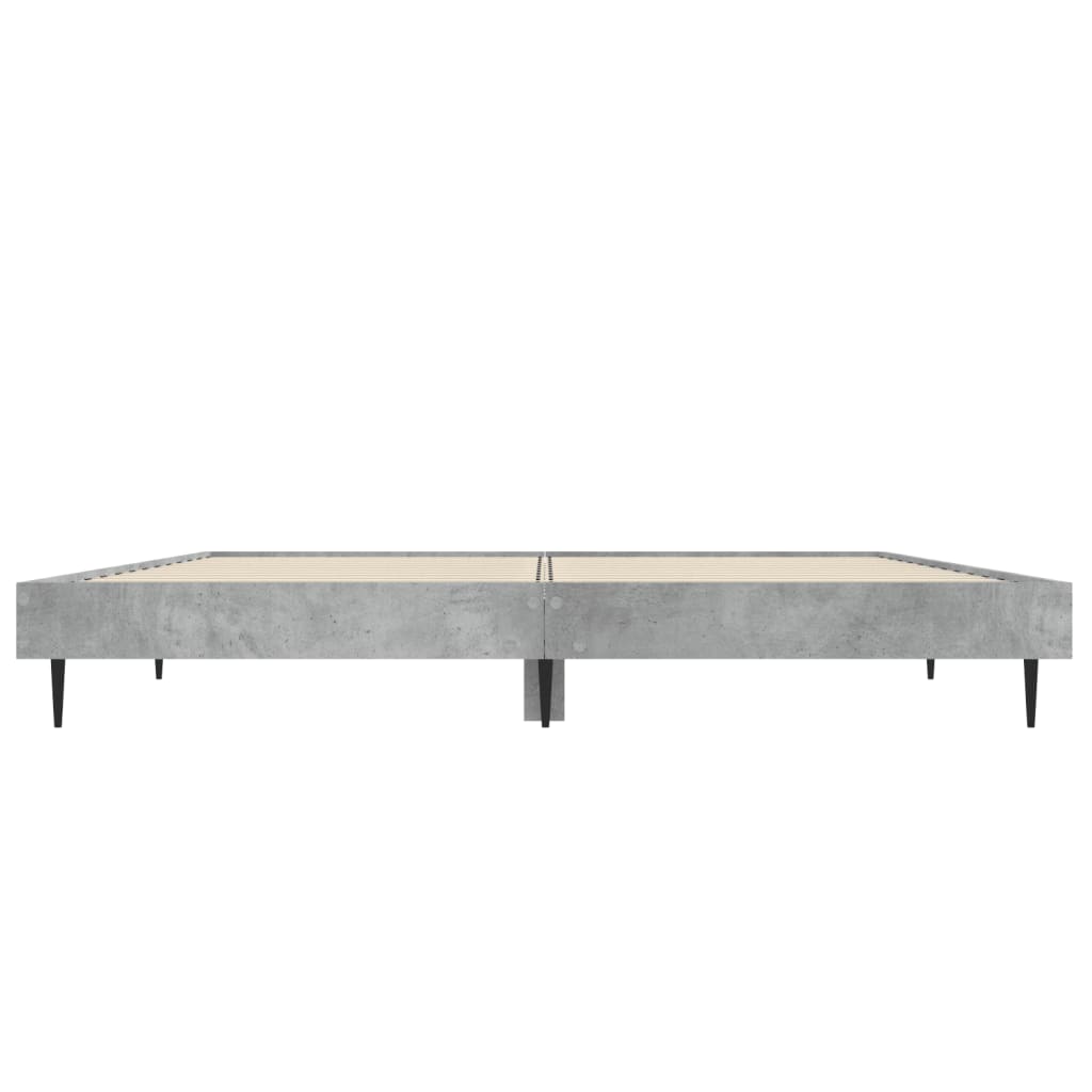 vidaXL Bed Frame without Mattress Concrete Grey 140x190 cm