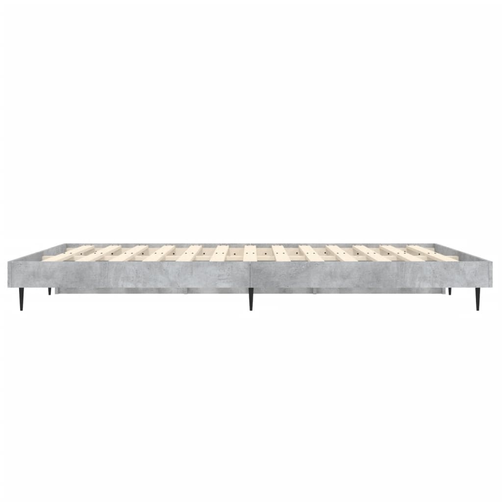 vidaXL Bed Frame without Mattress Concrete Grey 140x190 cm