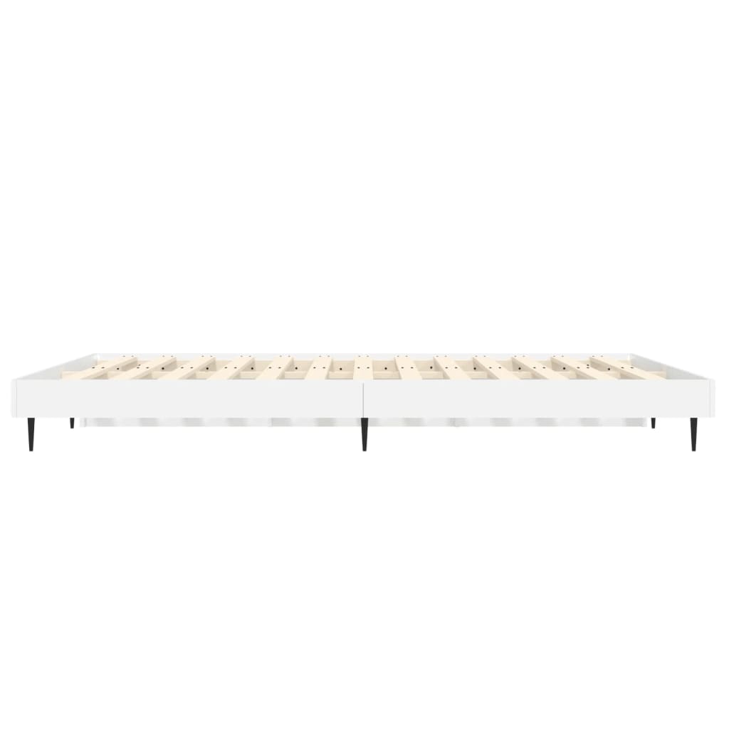 vidaXL Bed Frame without Mattress White 135x190 cm Double Engineered Wood