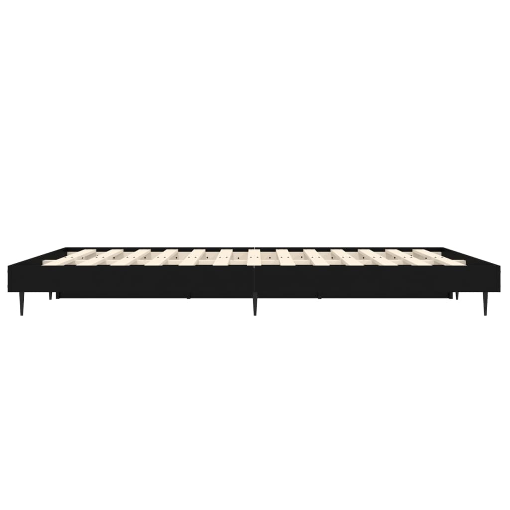 Bedframe zwart 135x190 cm 4FT6 dubbel geconstrueerd hout