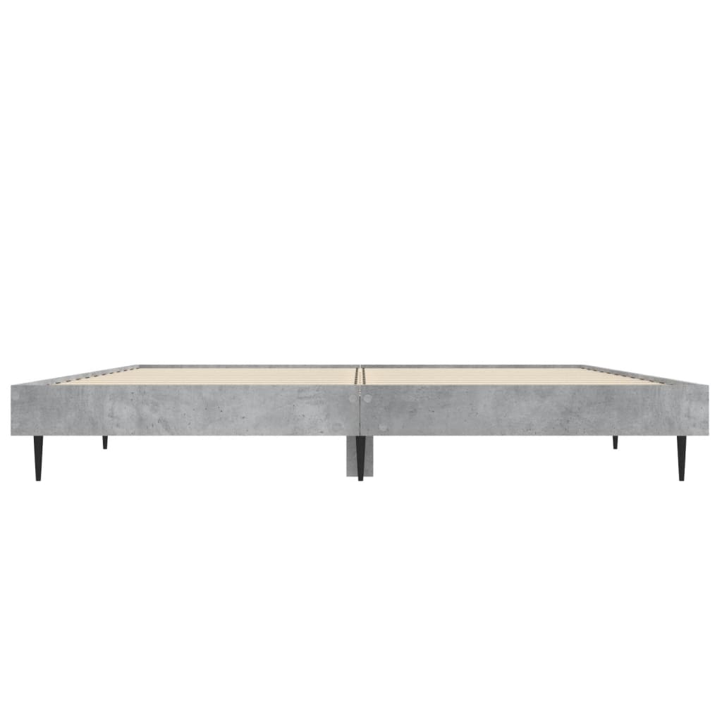 vidaXL Bed Frame without Mattress Concrete Grey 135x190 cm Double