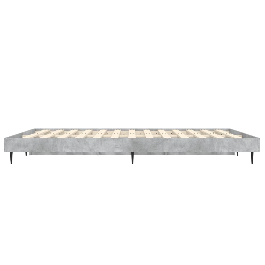 vidaXL Bed Frame without Mattress Concrete Grey 135x190 cm Double