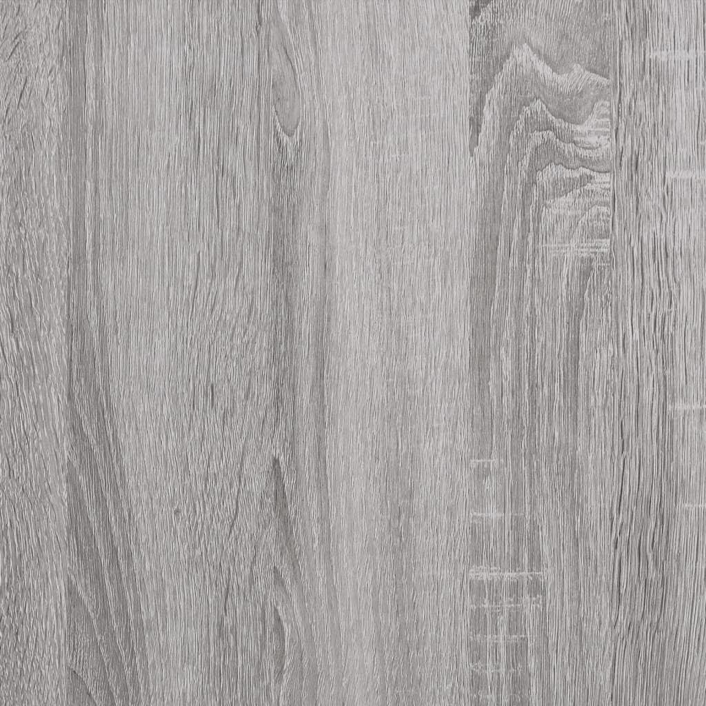 vidaXL Bed Frame Grey Sonoma 135x190 cm Double Engineered Wood