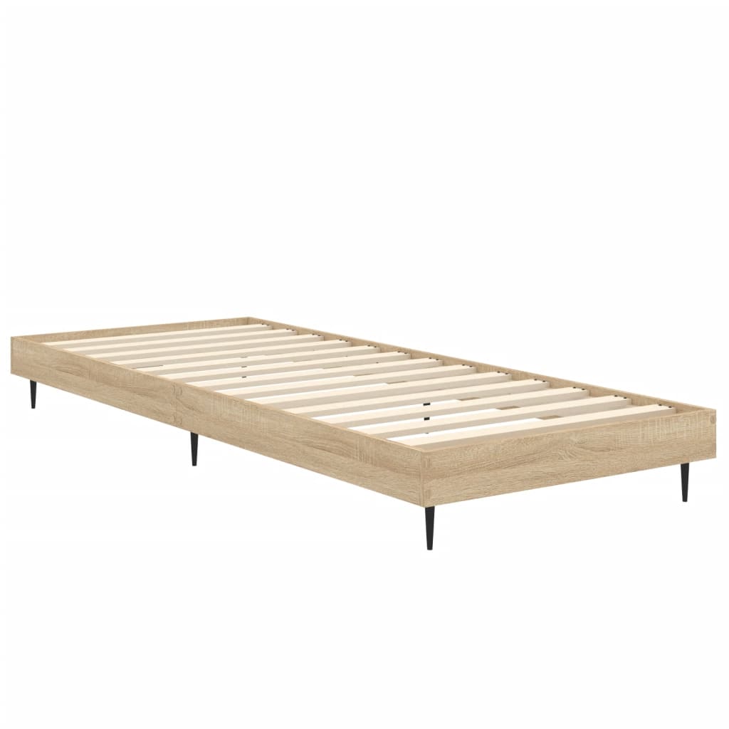 Bedframe Sonoma Oak 75x190 cm 2FT6 Small Single Engineered Wood