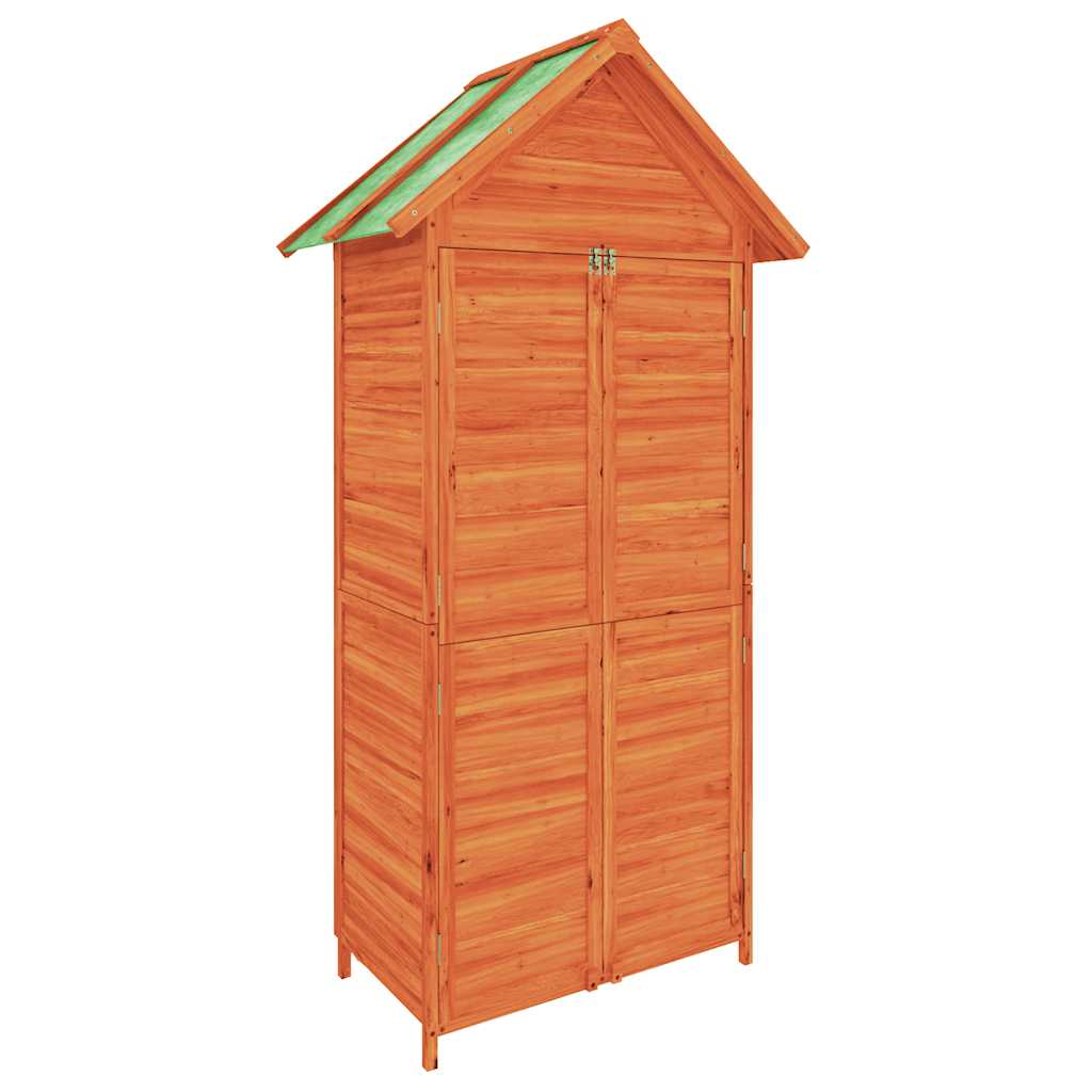Garden Tool Shed Brown 89x52.5x175 cm Solid Wood Pine