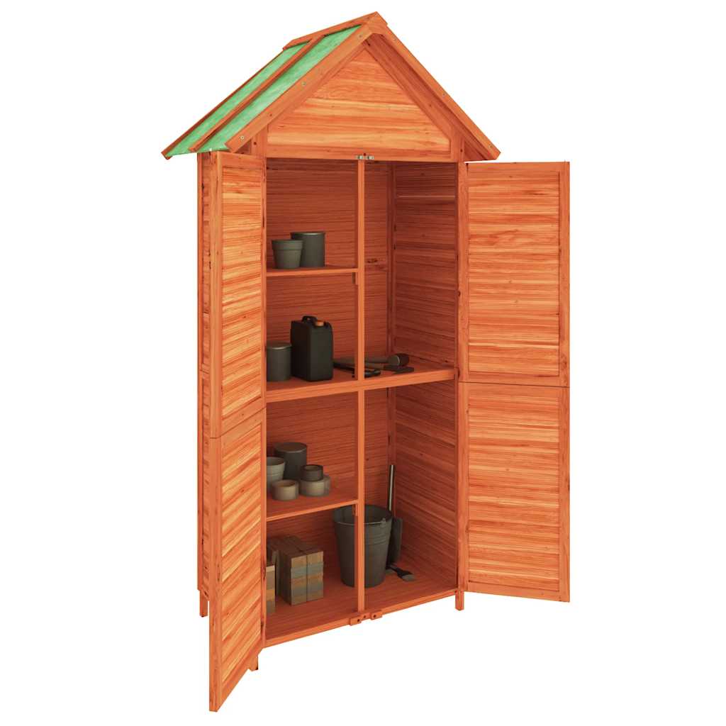 Garden Tool Shed Brown 89x52.5x175 cm Solid Wood Pine