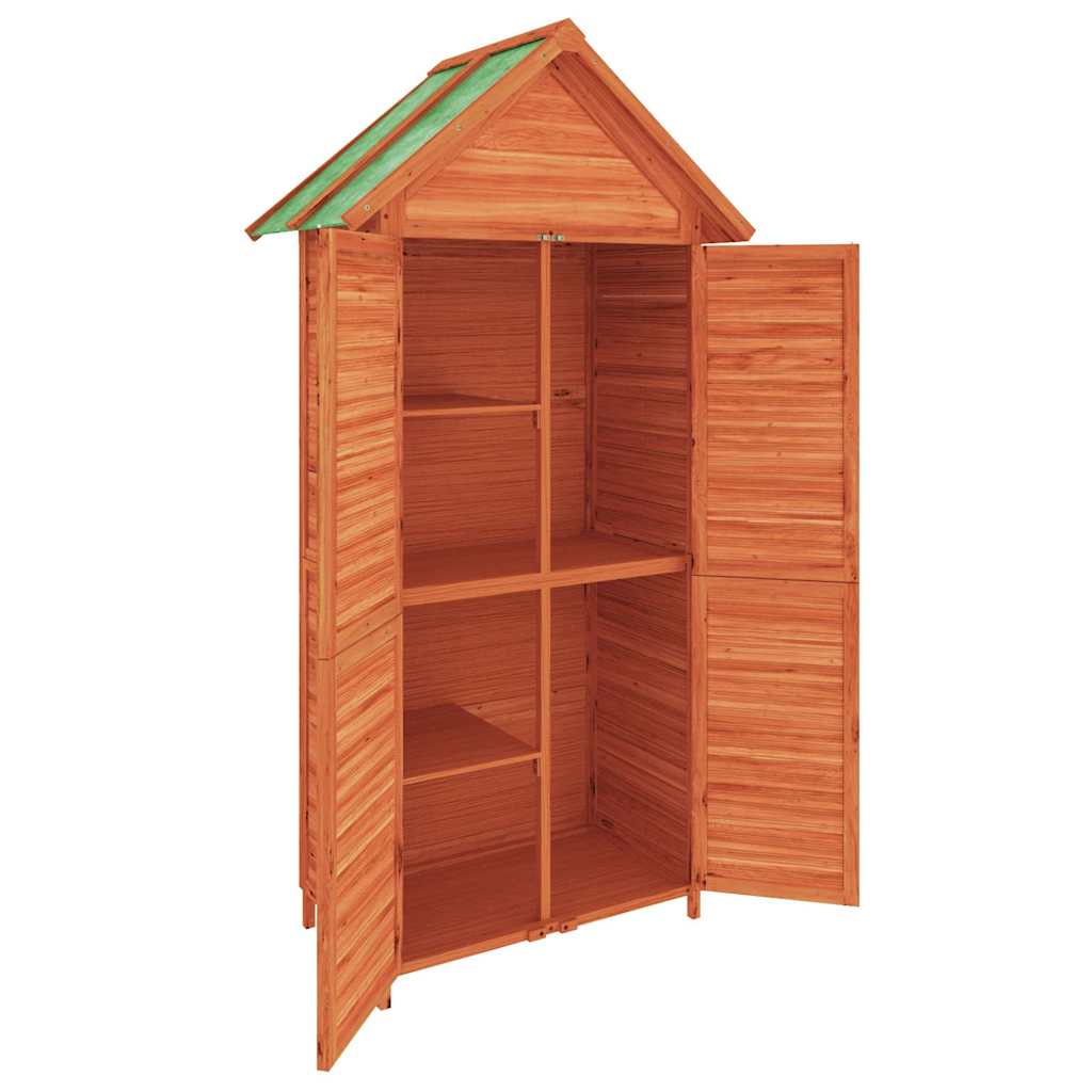 Garden Tool Shed Brown 89x52.5x175 cm Solid Wood Pine