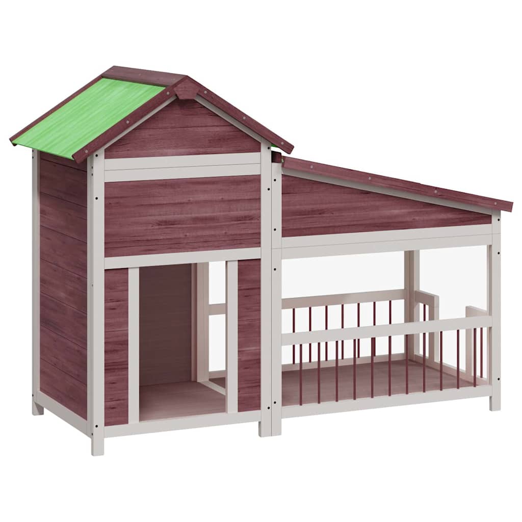 Dog Kennel Mocha 143x60,5x109 cm Solid Wood Pine