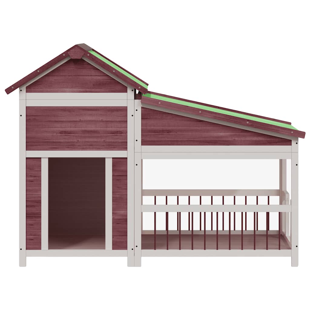 Dog Kennel Mocha 143x60,5x109 cm Solid Wood Pine