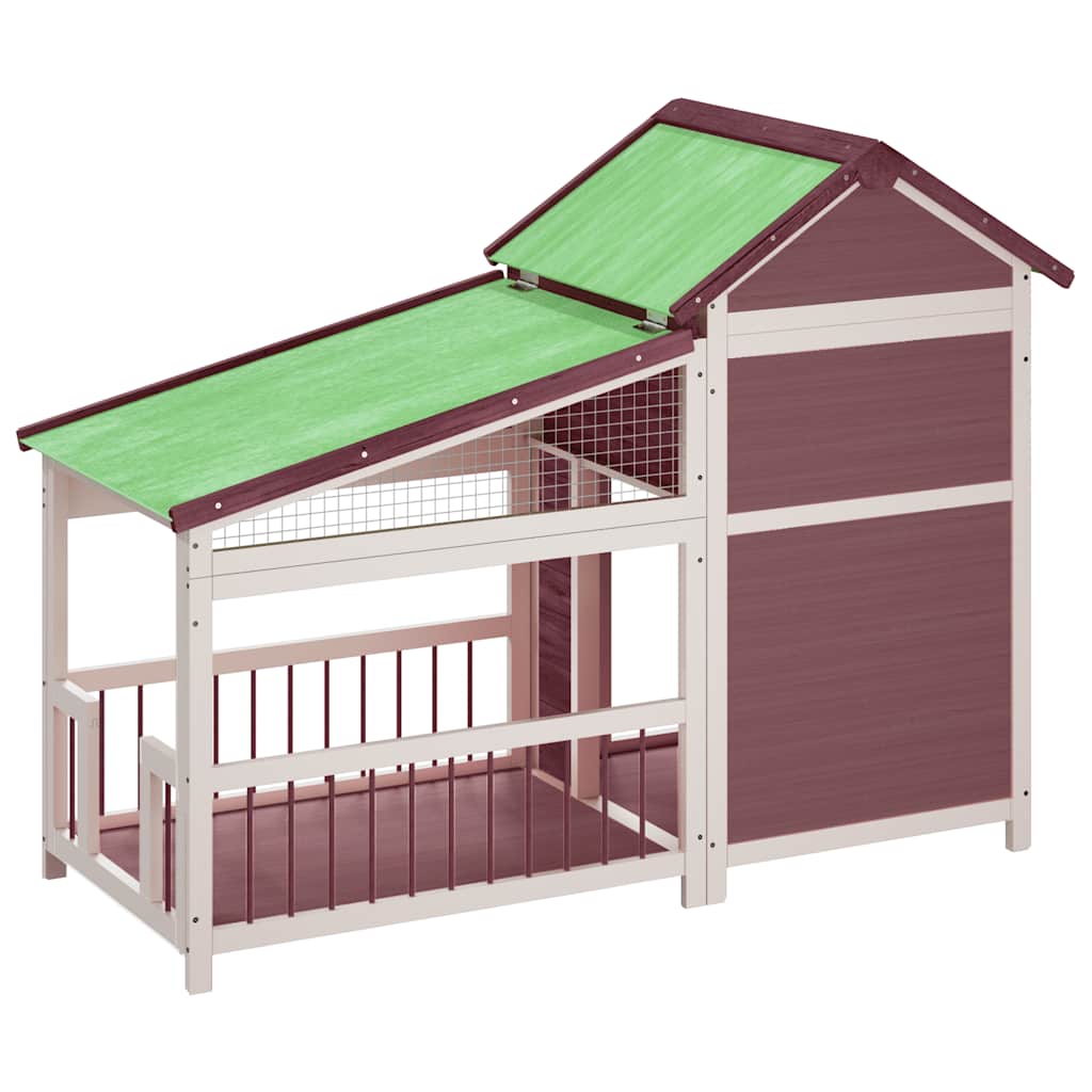 Dog Kennel Mocha 143x60,5x109 cm Solid Wood Pine