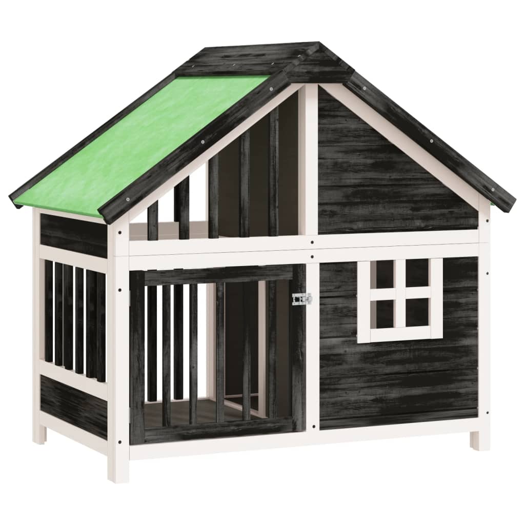 Dog Kennel Grey 96x60,5x87 cm Solid Wood Pine