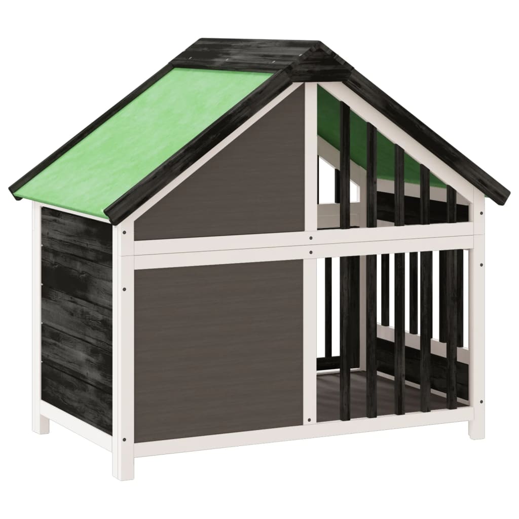 Dog Kennel Grey 96x60,5x87 cm Solid Wood Pine