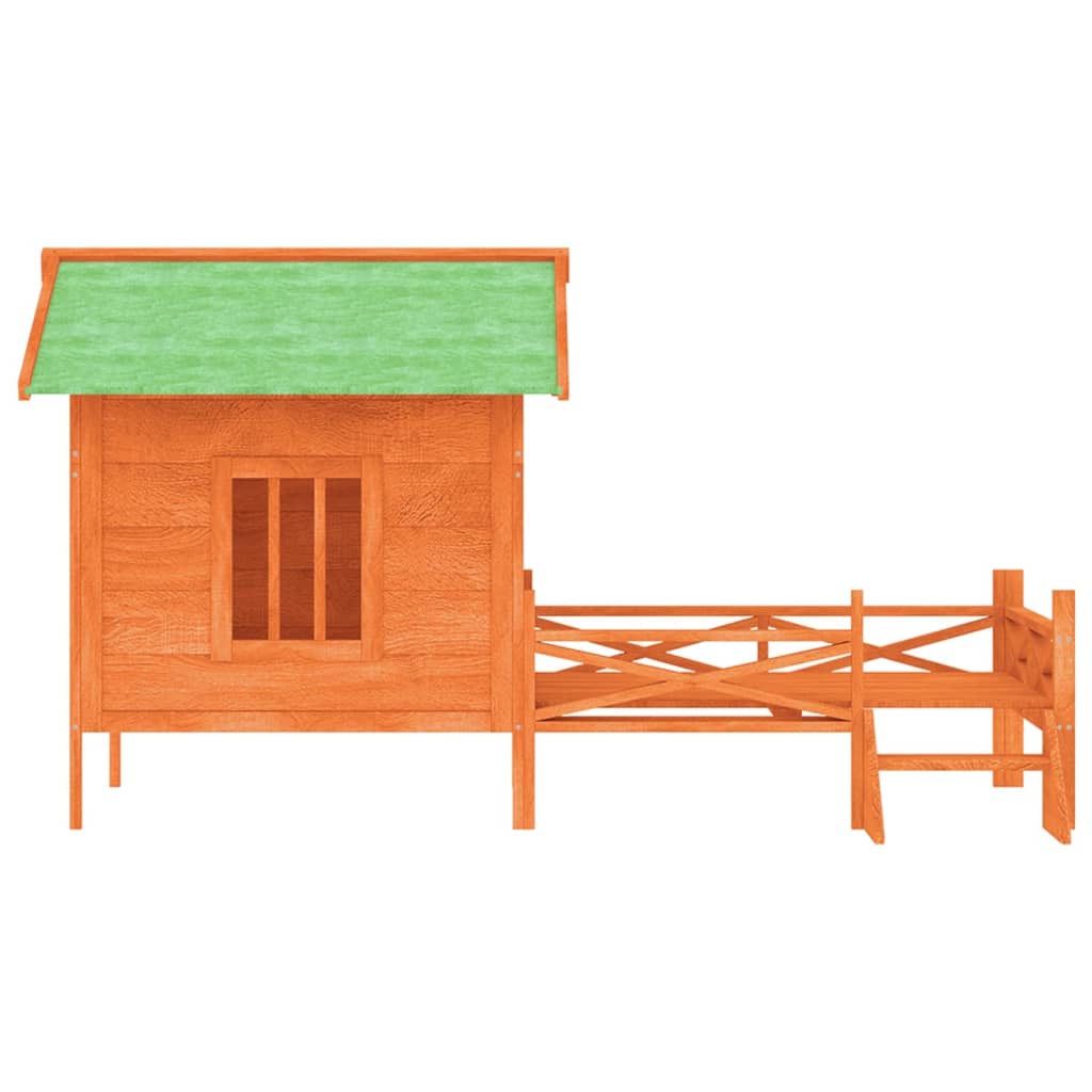 Dog Kennel Brown 159x120x88,5 cm Solid Wood Pine