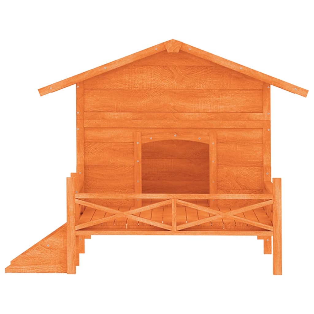 Dog Kennel Brown 159x120x88,5 cm Solid Wood Pine