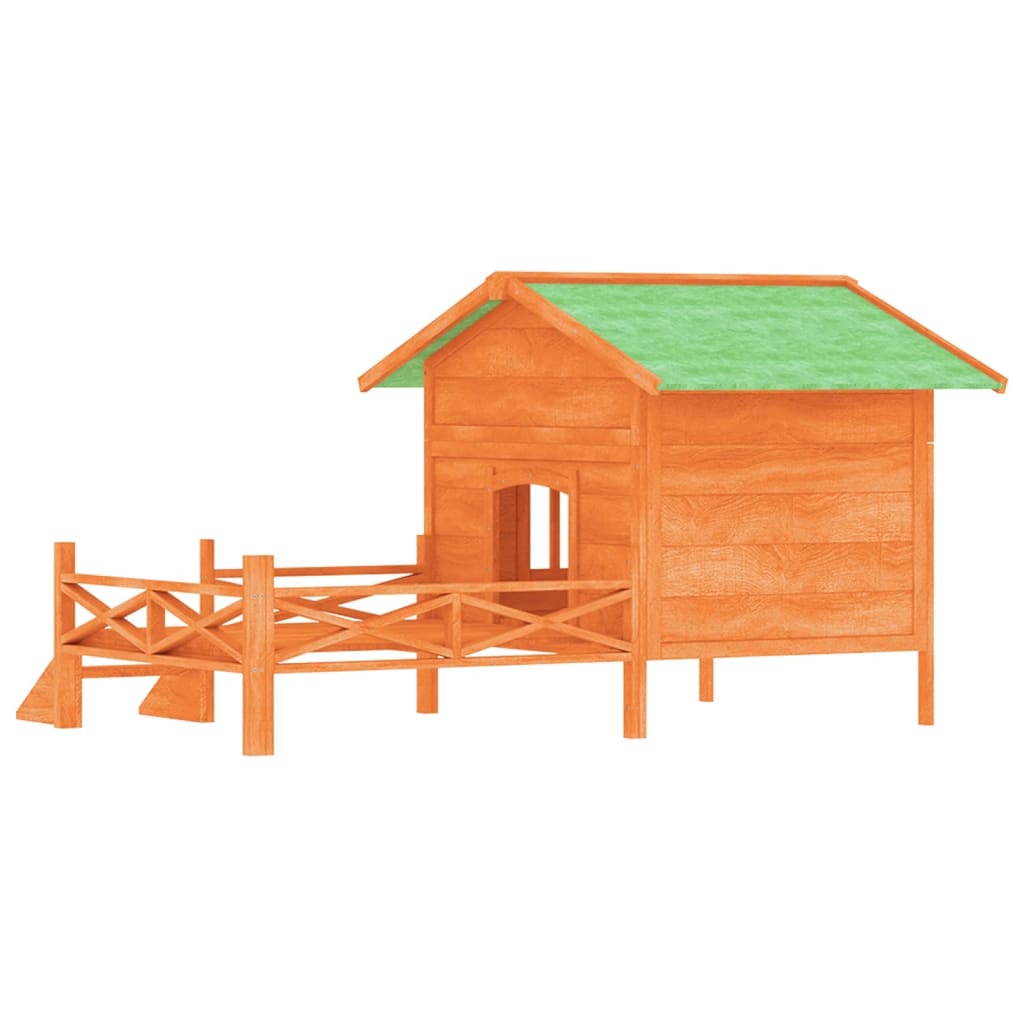 Dog Kennel Brown 159x120x88,5 cm Solid Wood Pine