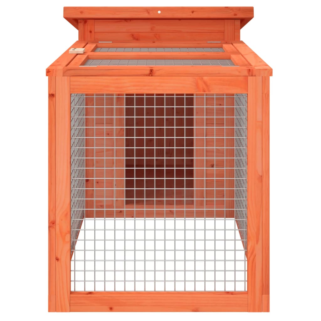 vidaXL Rabbit Hutch Brown 100.5x54x55 cm Solid Wood Pine