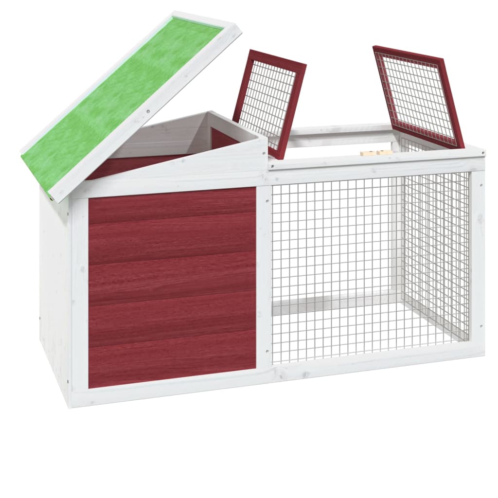 vidaXL Rabbit Hutch Mocha 100.5x54x55 cm Solid Wood Pine