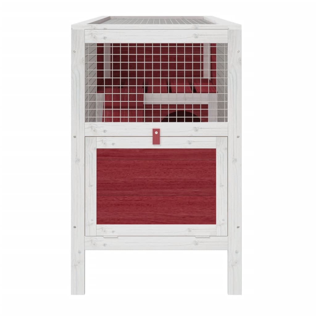 Rabbit Hutch Mocha 103x44x69.5 cm Solid Wood Pine