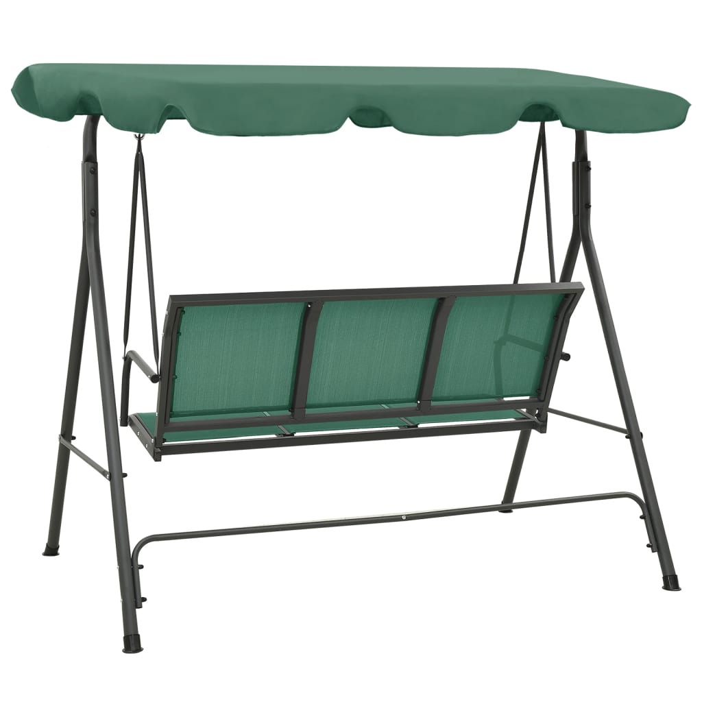 Garden Swing Bench Green 170 cm Textilene and Steel