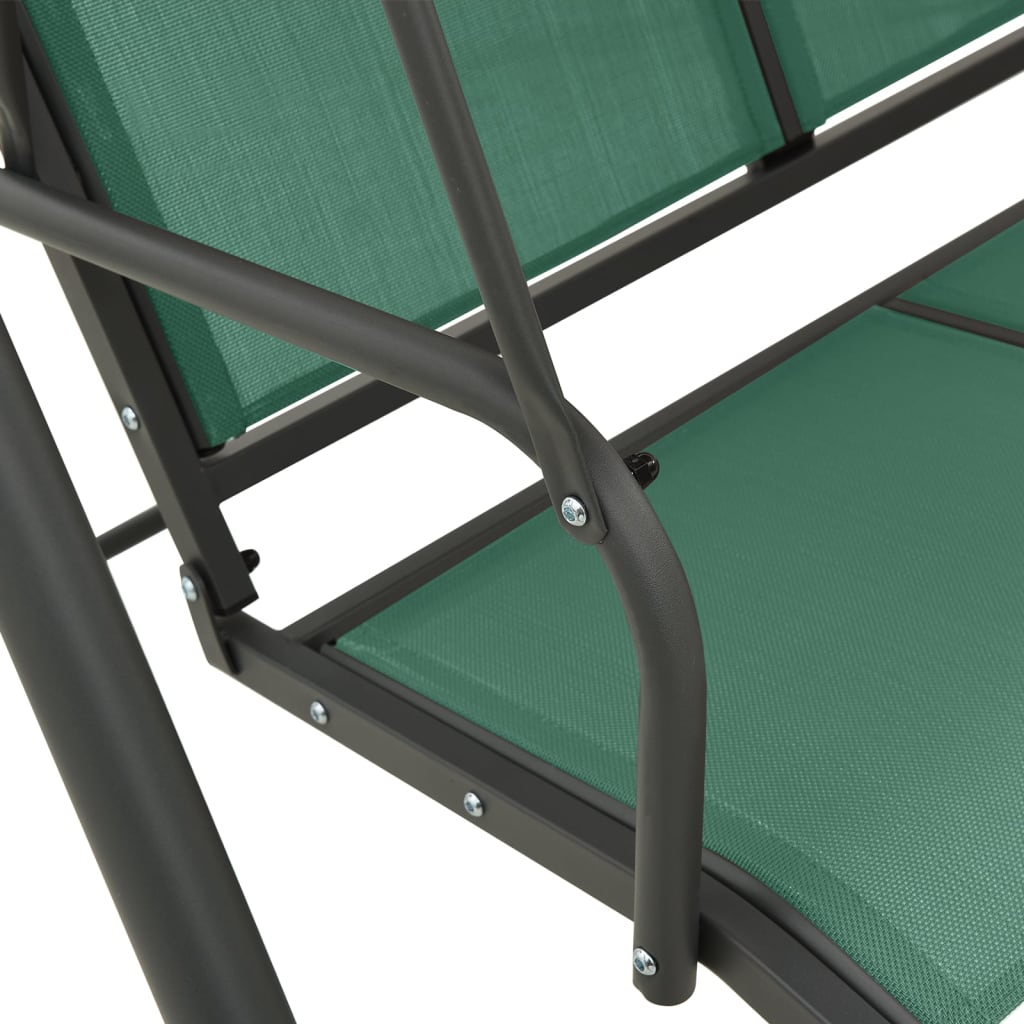 Garden Swing Bench Green 170 cm Textilene and Steel