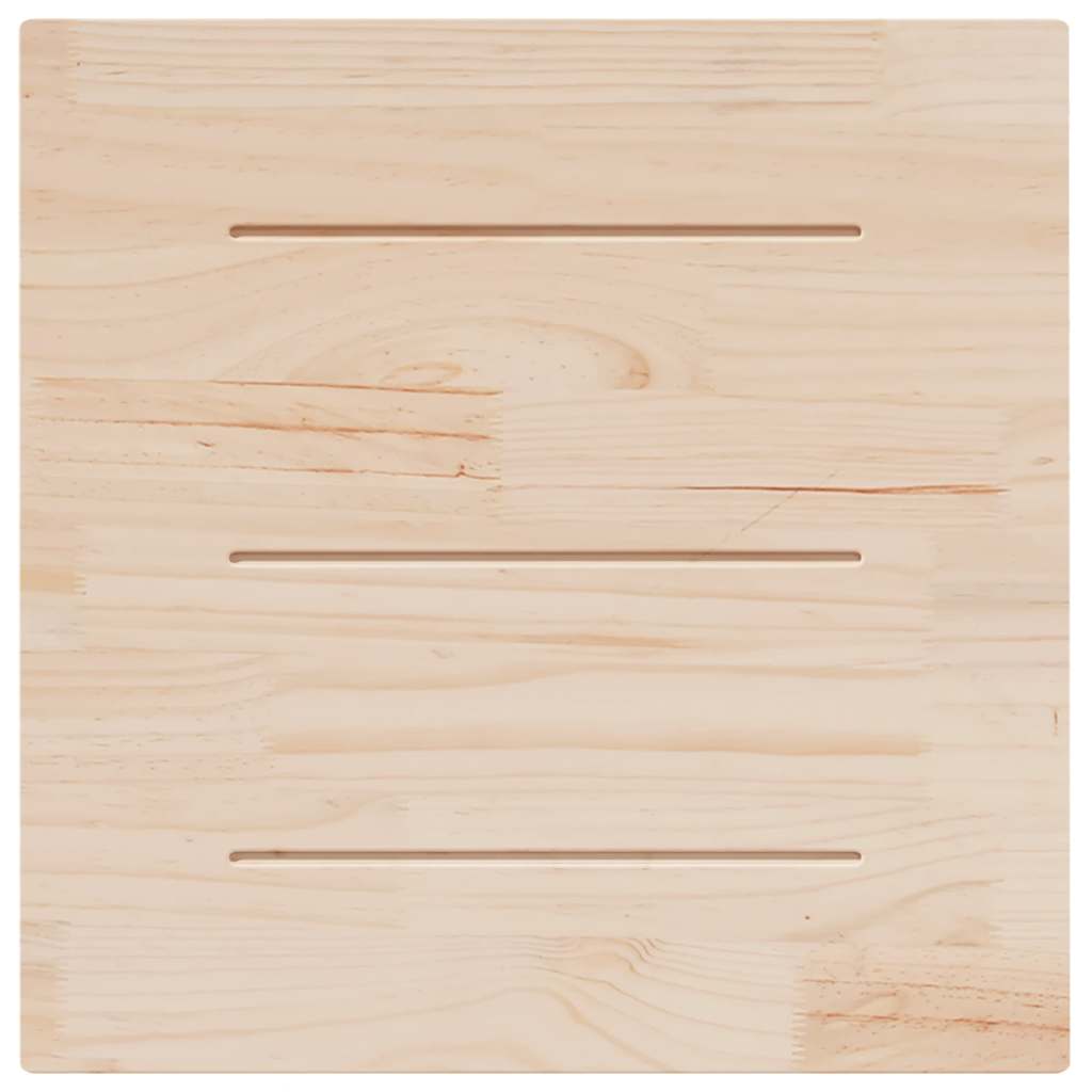 vidaXL Table Top White 70x70x2.5 cm Solid Wood Pine Square