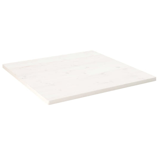 vidaXL Table Top White 80x80x2.5 cm Solid Wood Pine Square