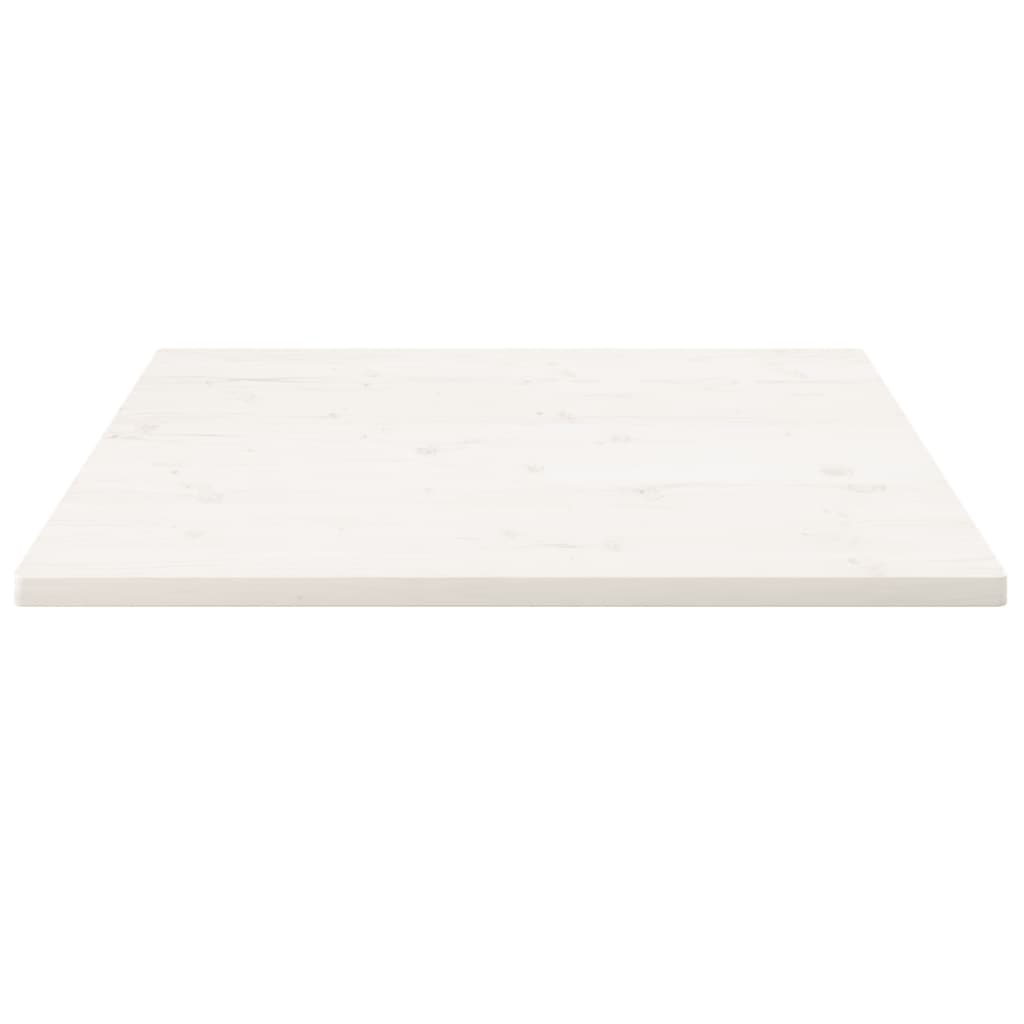 vidaXL Table Top White 80x80x2.5 cm Solid Wood Pine Square