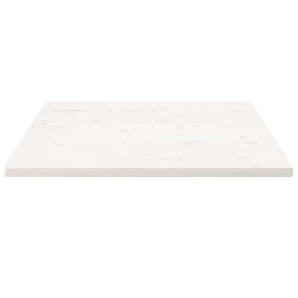 Table Top White 90x90x2.5 cm Solid Wood Pine Square