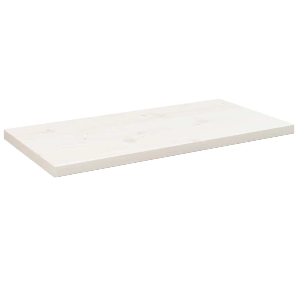 vidaXL Table Top White 80x40x2.5 cm Solid Wood Pine Rectangular