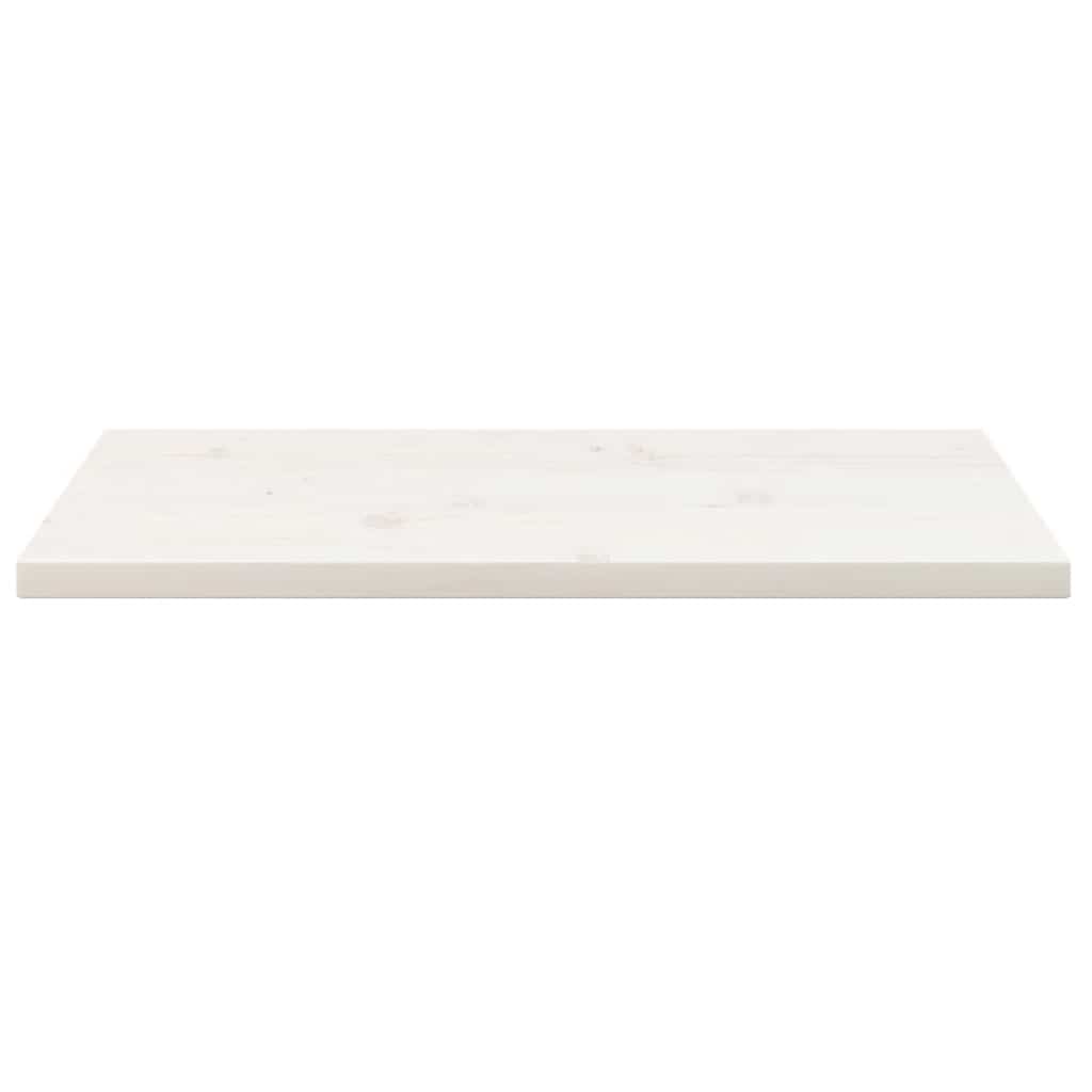 vidaXL Table Top White 80x40x2.5 cm Solid Wood Pine Rectangular
