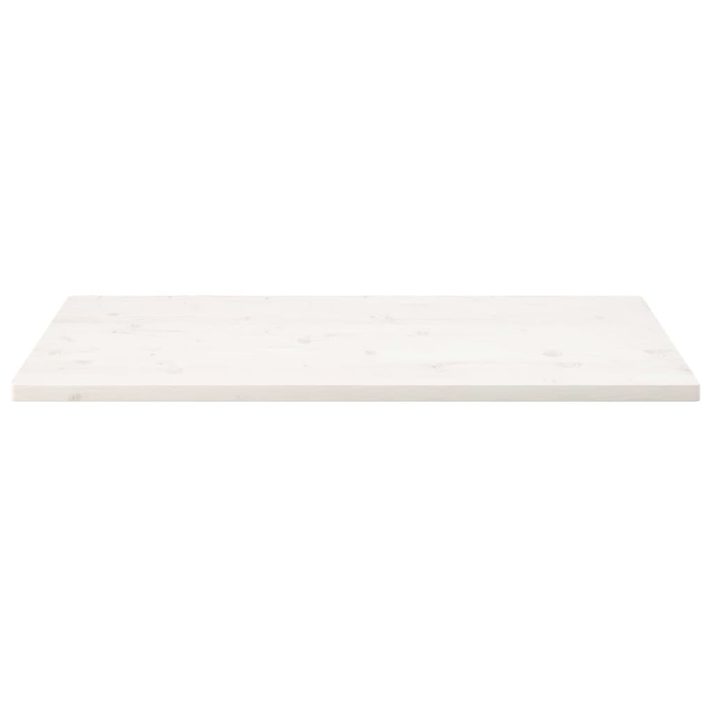 vidaXL Table Top White 100x50x2.5 cm Solid Wood Pine Rectangular